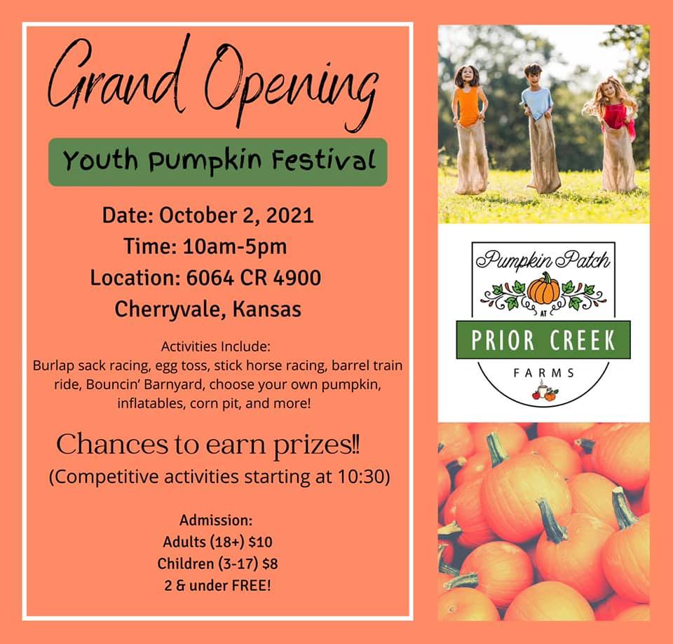 Pumpkin Patch at Prior Creek Farms Youth Pumpkin Festival vendors wanted